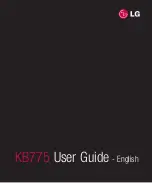 LG KB775 User Manual preview