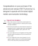 Preview for 4 page of LG KB775 User Manual