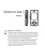 Preview for 3 page of LG KF240d User Manual