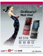 LG KF510 Specifications preview