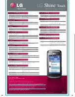 LG KM555 Technical Specifications предпросмотр