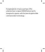 Preview for 5 page of LG KM900f User Manual