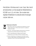 Preview for 4 page of LG KS360 User Manual