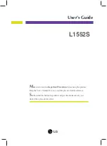 Предварительный просмотр 1 страницы LG L1552SQ User Manual