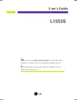 Предварительный просмотр 1 страницы LG L1553S User Manual