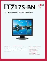 Предварительный просмотр 1 страницы LG L1717SBN -  - 17" LCD Monitor Brochure