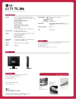 Предварительный просмотр 2 страницы LG L1717SBN -  - 17" LCD Monitor Brochure