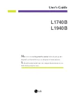 Предварительный просмотр 1 страницы LG L1740B User Manual