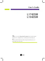 Предварительный просмотр 1 страницы LG L1742ST User Manual