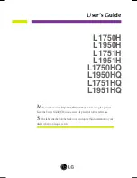 Предварительный просмотр 1 страницы LG L1750HQ User Manual