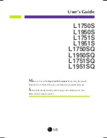 LG L1750SQ User Manual предпросмотр