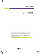 LG L177WS User Manual предпросмотр