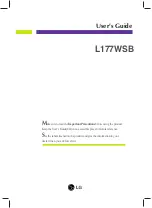 Предварительный просмотр 1 страницы LG L177WSB User Manual