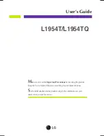 Предварительный просмотр 1 страницы LG L1954T User Manual