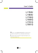 Предварительный просмотр 2 страницы LG L1980U User Manual