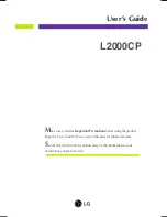 Предварительный просмотр 1 страницы LG L2000CP User Manual