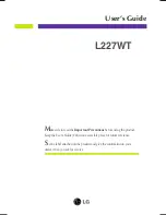 Preview for 1 page of LG L227WT User Manual