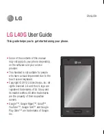 Preview for 3 page of LG L40G User Manual