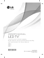 LG LB45 Seriesl LB47 Series Owner'S Manual предпросмотр