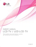 LG LCD TV / LED LCD TV Owner'S Manual предпросмотр