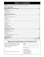 Предварительный просмотр 2 страницы LG LCRM1240SB Owner'S Manual