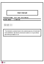 LG LCWB-002 User Manual предпросмотр