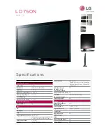 Предварительный просмотр 1 страницы LG LD750N Brochure & Specs