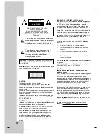 Предварительный просмотр 2 страницы LG LDA-511 - Progressive Scan DVD Video Owner'S Manual