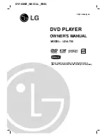 Предварительный просмотр 1 страницы LG LDA-730 Owner'S Manual