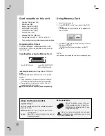 Предварительный просмотр 8 страницы LG LDX-514 Owner'S Manual