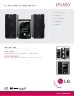 LG LF-U850 -  Micro System Specifications предпросмотр