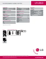 Предварительный просмотр 2 страницы LG LF-U850 -  Micro System Specifications