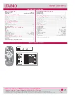 Предварительный просмотр 2 страницы LG LFA840 Specification Sheet