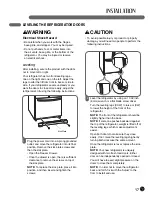 Предварительный просмотр 17 страницы LG LFC21770 Series User'S Manual And Installation Instructions