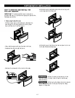 Предварительный просмотр 17 страницы LG LFC21770ST - Panorama - 0.7 cu. ft User'S Manual & Installation Instructions