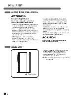 Предварительный просмотр 8 страницы LG LFC21776 Series Owner'S Manual