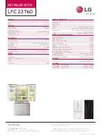 Предварительный просмотр 2 страницы LG LFC23760 Series Specification Sheet