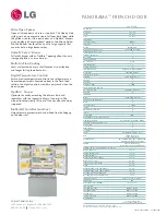 Предварительный просмотр 2 страницы LG LFC25760 Series Specifications