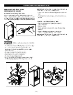 Предварительный просмотр 15 страницы LG LFC25770 Series User'S Manual And Installation Instructions