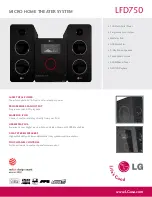 Preview for 1 page of LG LFD750 Specifications