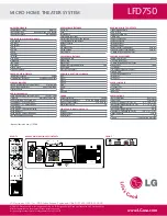 Preview for 2 page of LG LFD750 Specifications