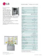 Предварительный просмотр 2 страницы LG LFX25950 Series Specifications