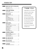 Preview for 2 page of LG LFX25961 Series User'S Manual & Installation Instructions