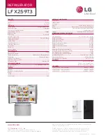 Предварительный просмотр 2 страницы LG LFX25973 Series Specification Sheet