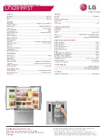 Preview for 2 page of LG LFX28991ST Specification Sheet