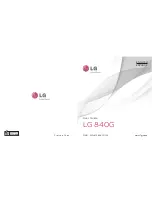 Preview for 1 page of LG LG-840G User Manual