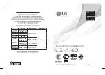 LG LG-A160 User Manual preview