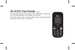 Preview for 3 page of LG LG-A270 User Manual