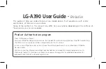 Preview for 3 page of LG LG-A390 User Manual