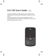 LG LG-C195 User Manual preview